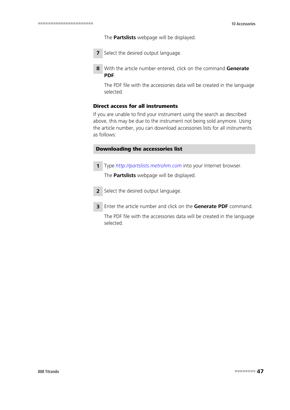 Metrohm 888 Titrando User Manual | Page 55 / 57