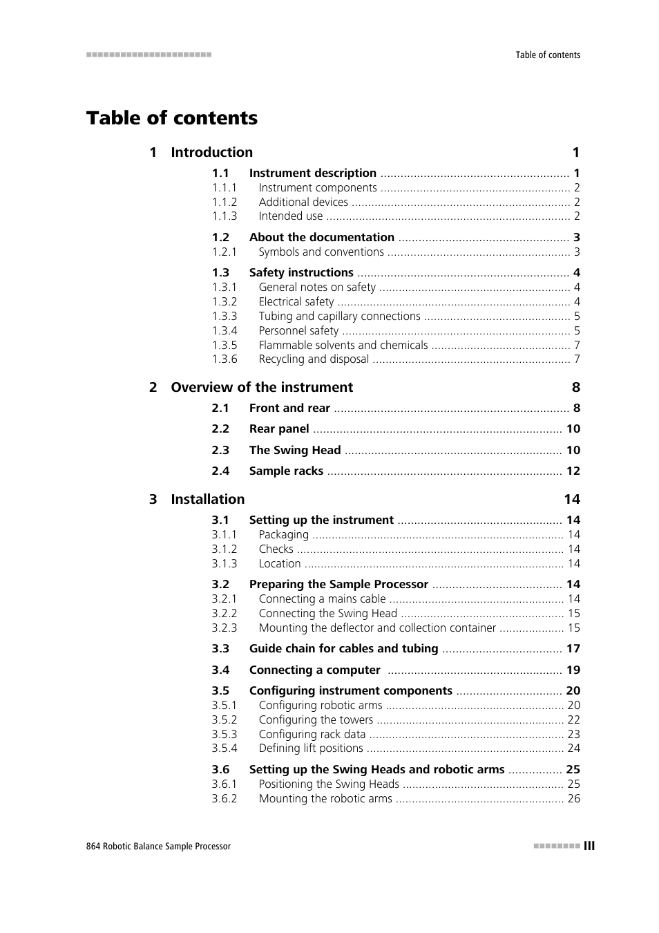 Metrohm 864 Robotic Balance Sample Processor User Manual | Page 5 / 101