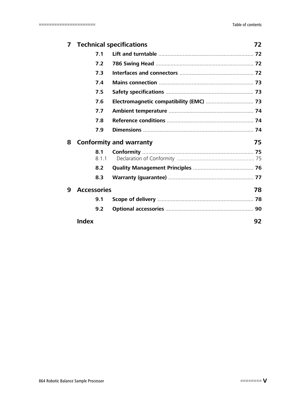 Metrohm 864 Robotic Balance Sample Processor User Manual | Page 7 / 101