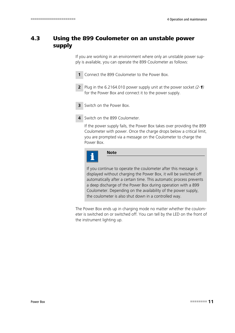 Metrohm Power Box (for 899 Coulometer) User Manual | Page 17 / 25