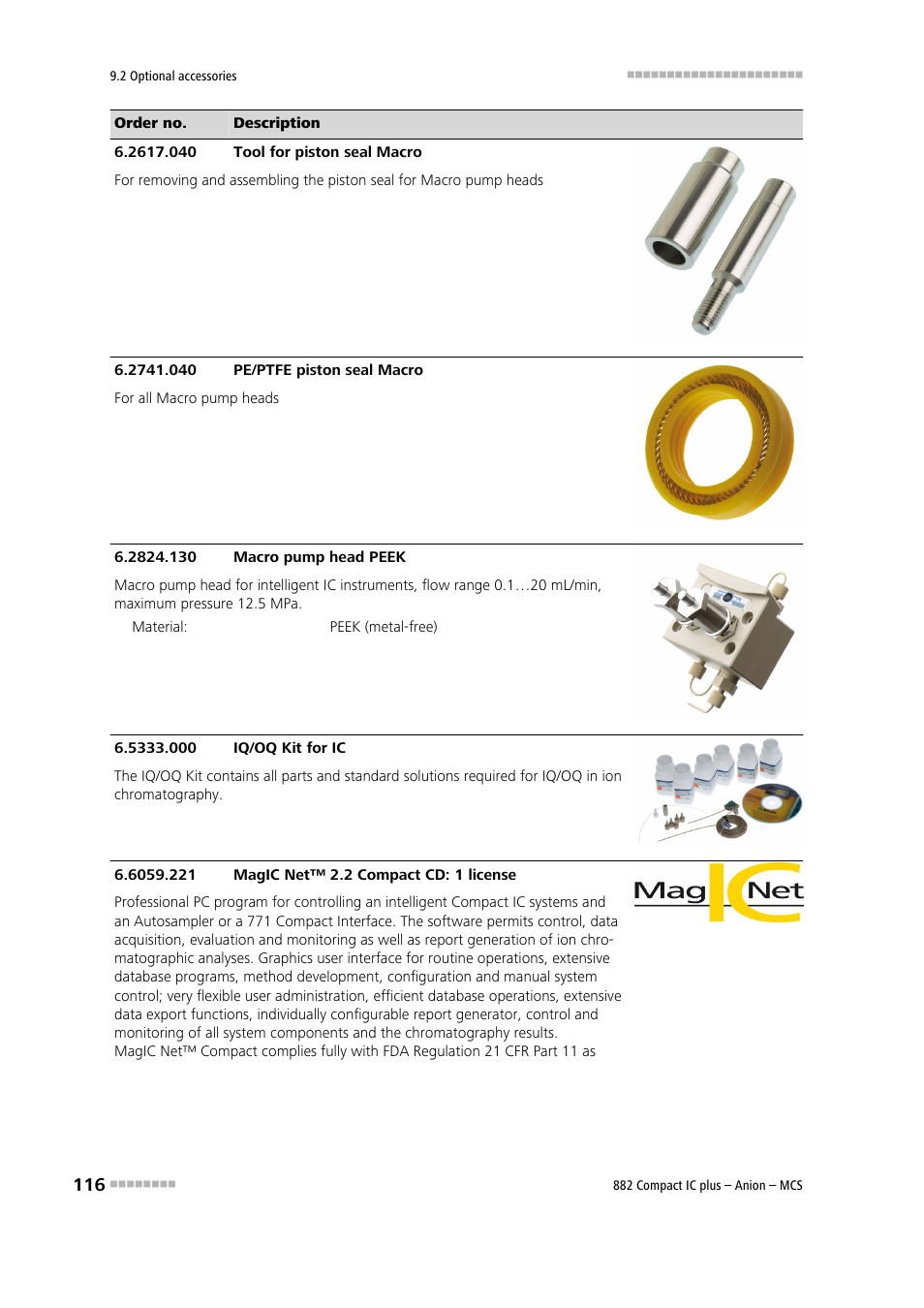Metrohm 882 Compact IC plus – Anion – MCS User Manual | Page 126 / 130