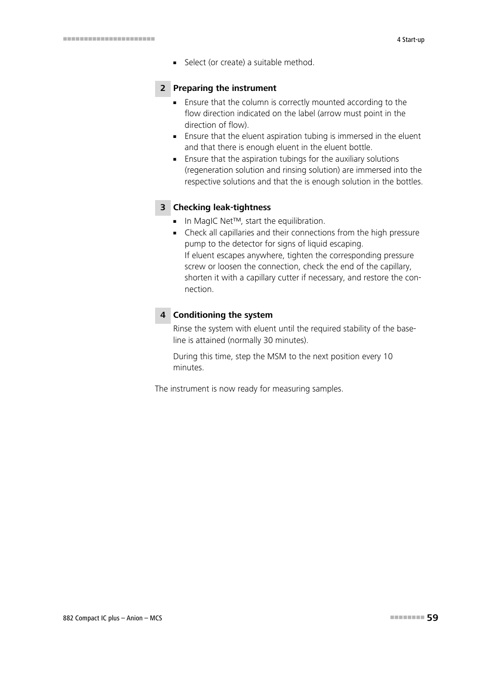 Metrohm 882 Compact IC plus – Anion – MCS User Manual | Page 69 / 130