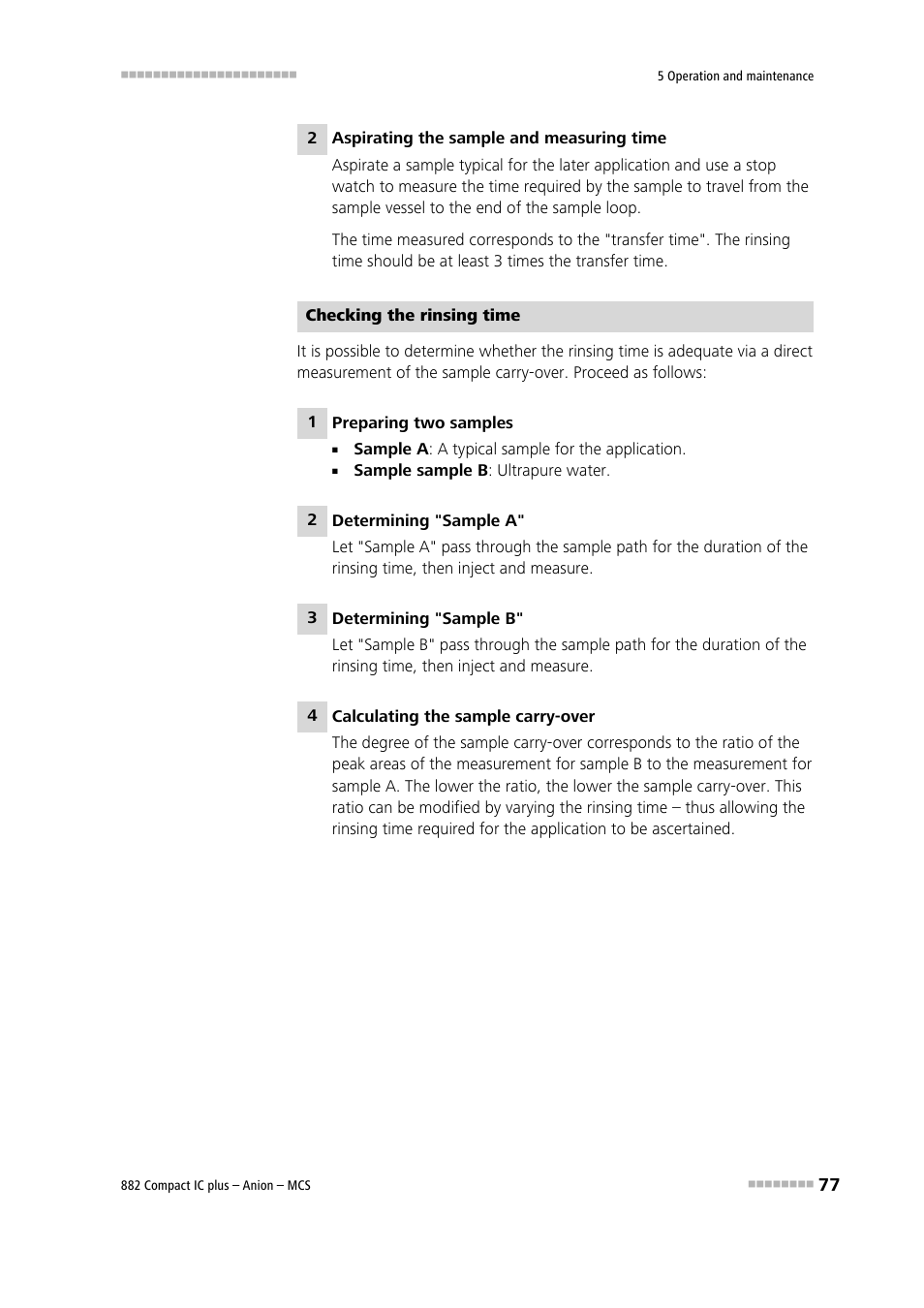 Metrohm 882 Compact IC plus – Anion – MCS User Manual | Page 87 / 130