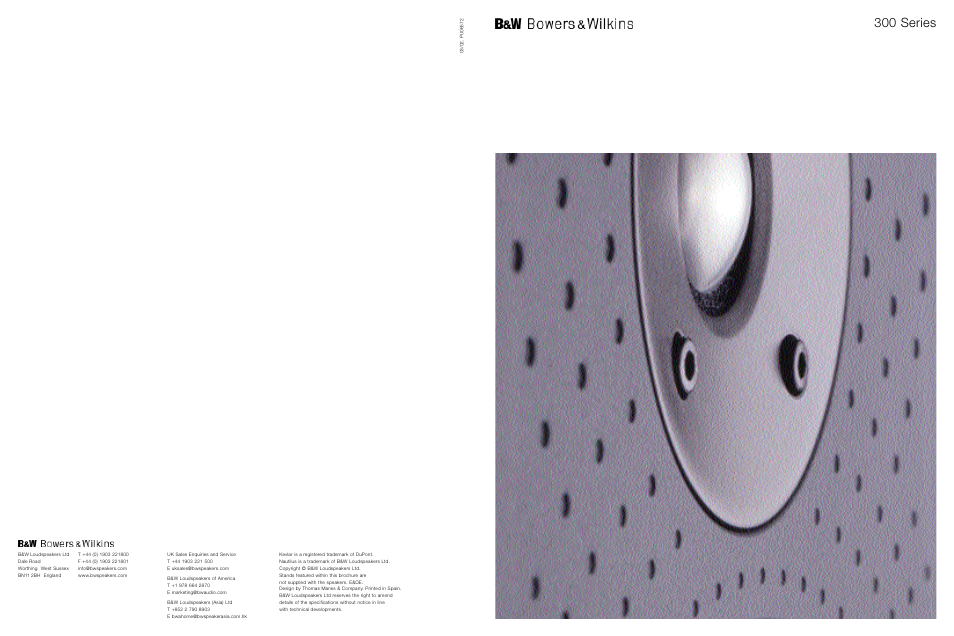 Bowers & Wilkins 300 Series DM303 User Manual | 4 pages