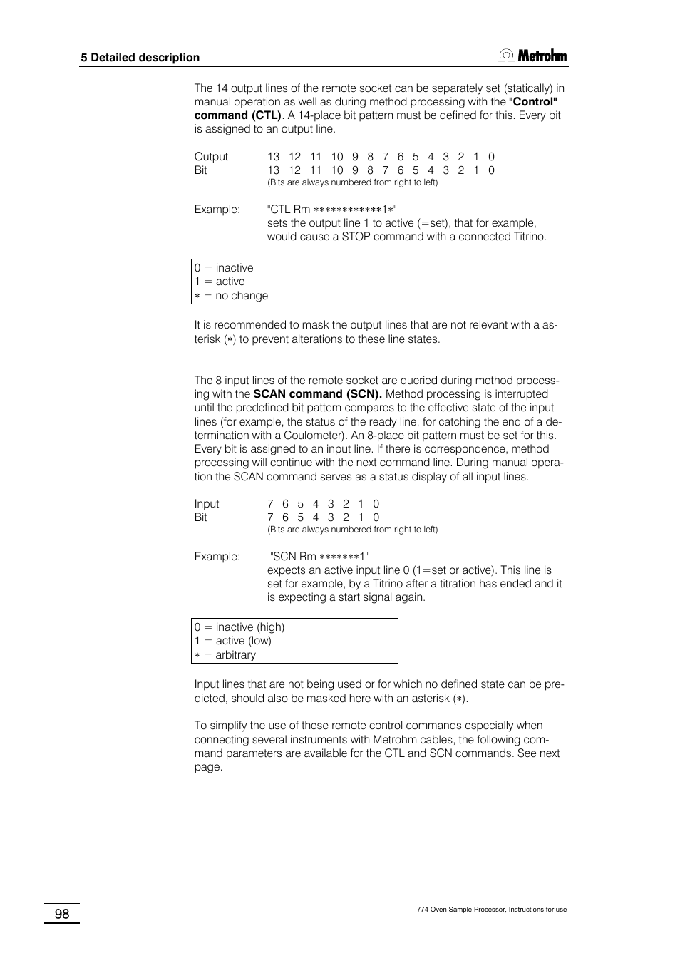 Metrohm 774 Oven Sample Processor User Manual | Page 104 / 168