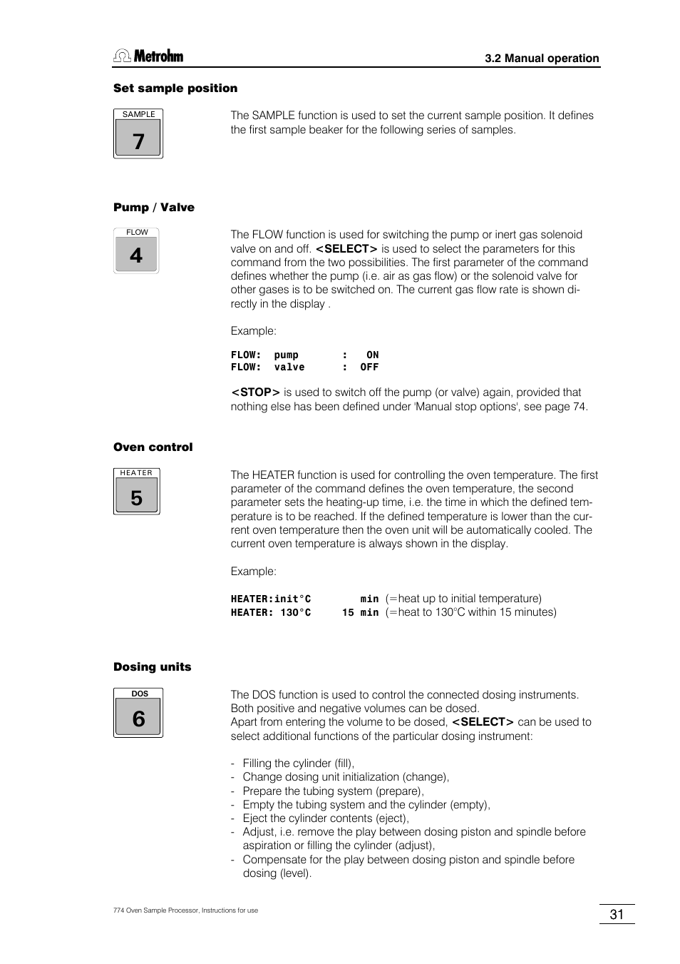Metrohm 774 Oven Sample Processor User Manual | Page 37 / 168