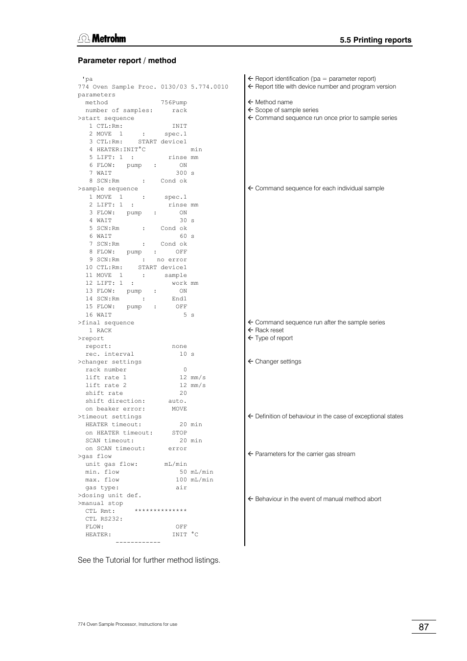 Metrohm 774 Oven Sample Processor User Manual | Page 93 / 168