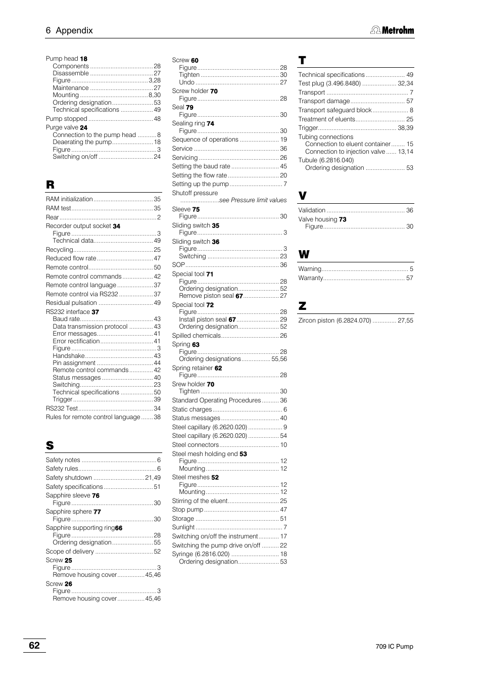 6 appendix | Metrohm 709 IC Pump User Manual | Page 70 / 70