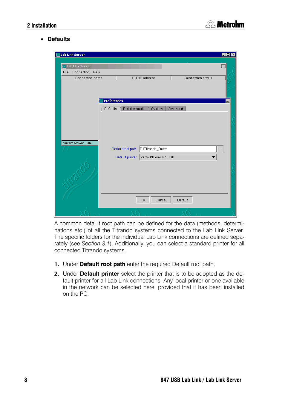 Metrohm 847 Lab Link User Manual | Page 12 / 48