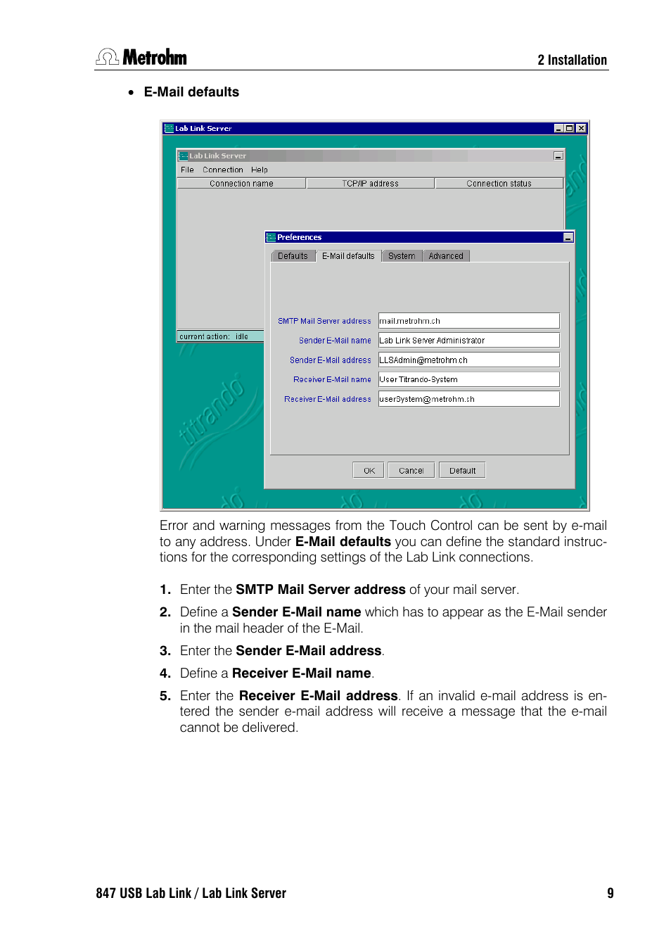 Metrohm 847 Lab Link User Manual | Page 13 / 48