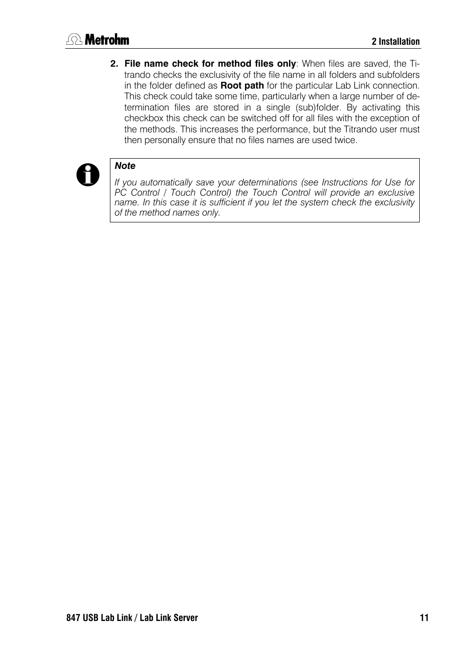 Metrohm 847 Lab Link User Manual | Page 15 / 48