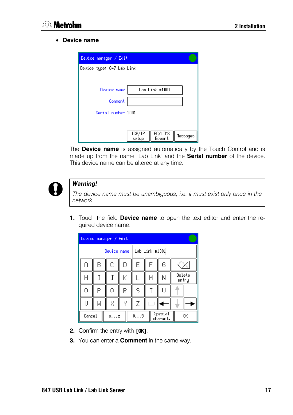 Metrohm 847 Lab Link User Manual | Page 21 / 48
