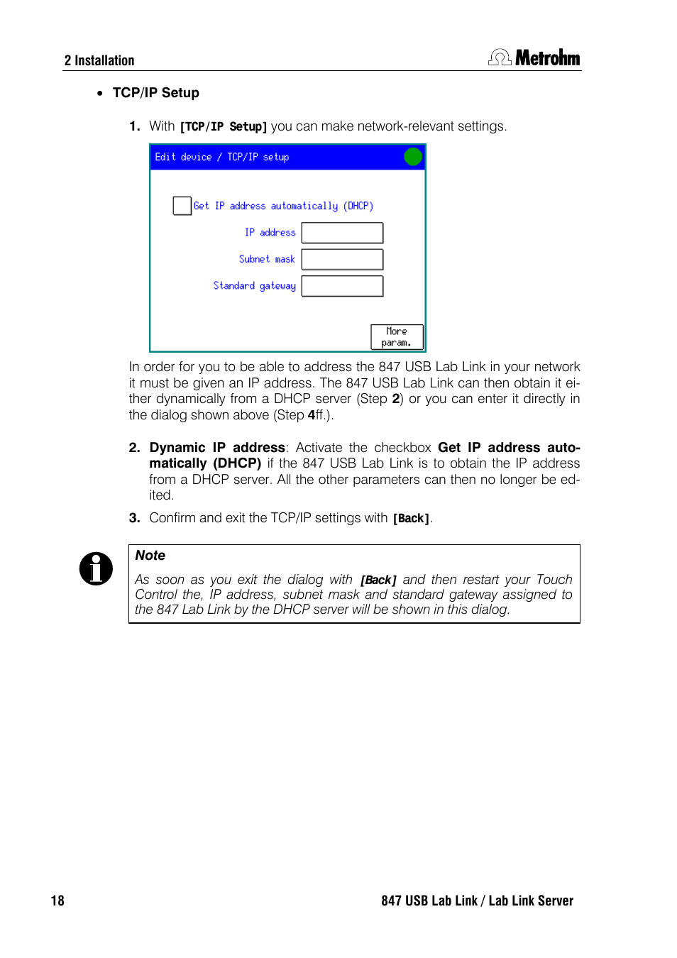 Metrohm 847 Lab Link User Manual | Page 22 / 48