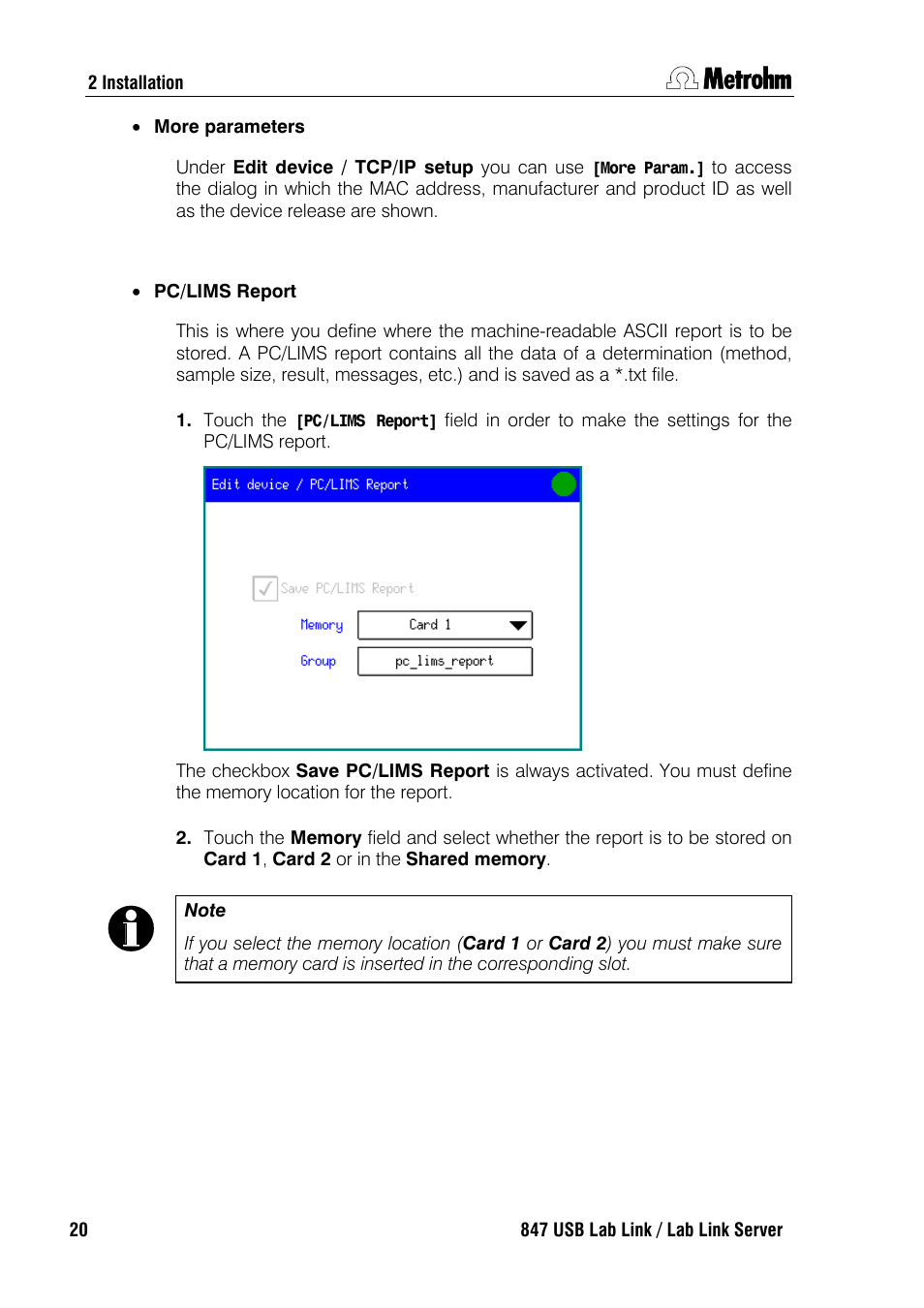 Metrohm 847 Lab Link User Manual | Page 24 / 48