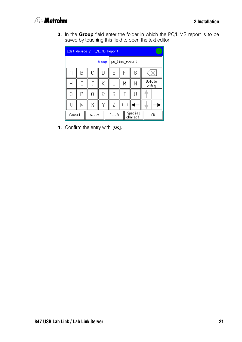 Metrohm 847 Lab Link User Manual | Page 25 / 48