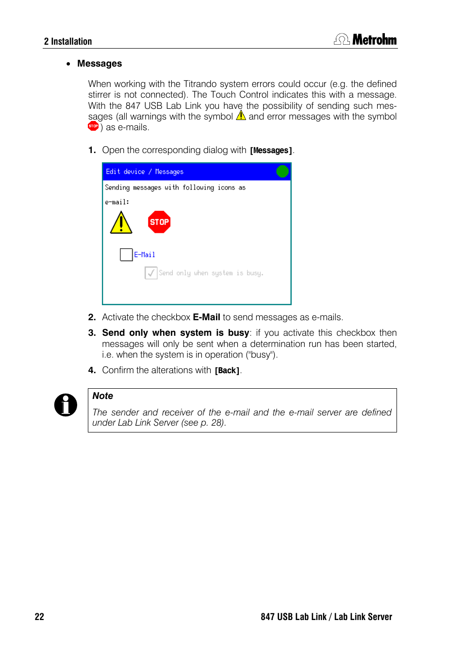 Metrohm 847 Lab Link User Manual | Page 26 / 48