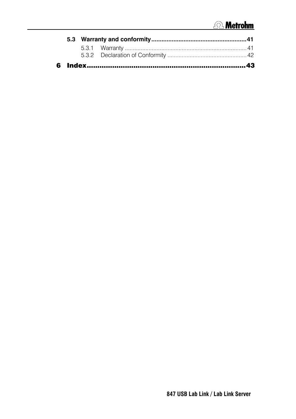 Metrohm 847 Lab Link User Manual | Page 4 / 48