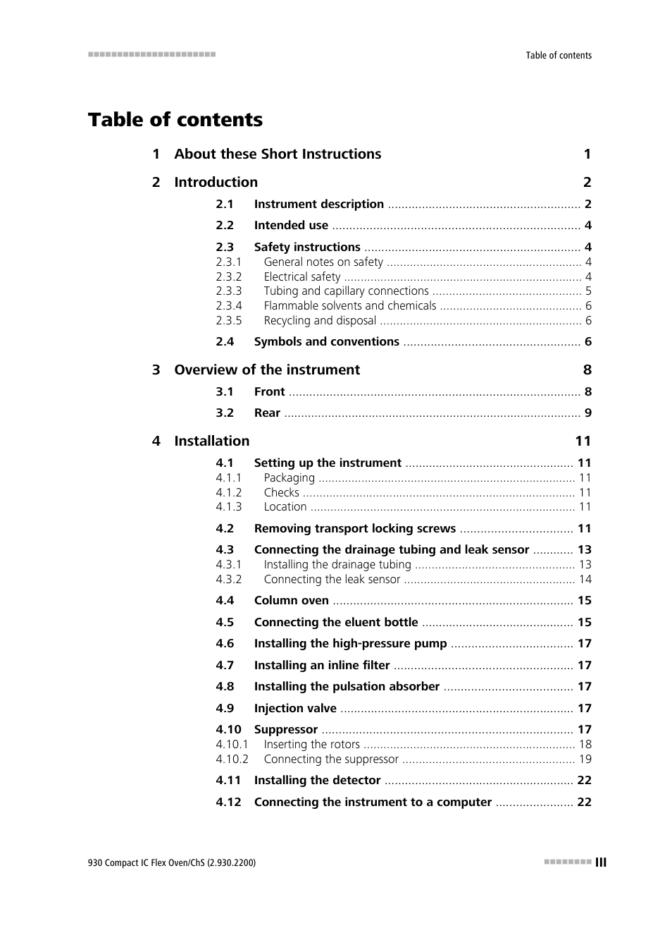 Metrohm 930 Compact IC Flex Oven/ChS User Manual | Page 5 / 45