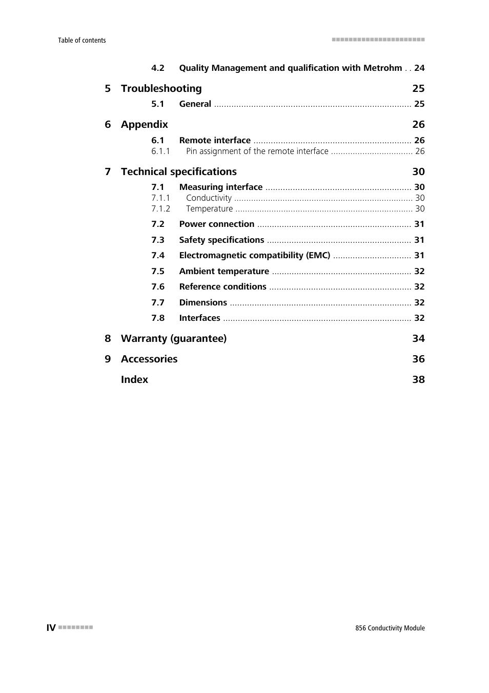 Metrohm 856 Conductivity Module User Manual | Page 6 / 46