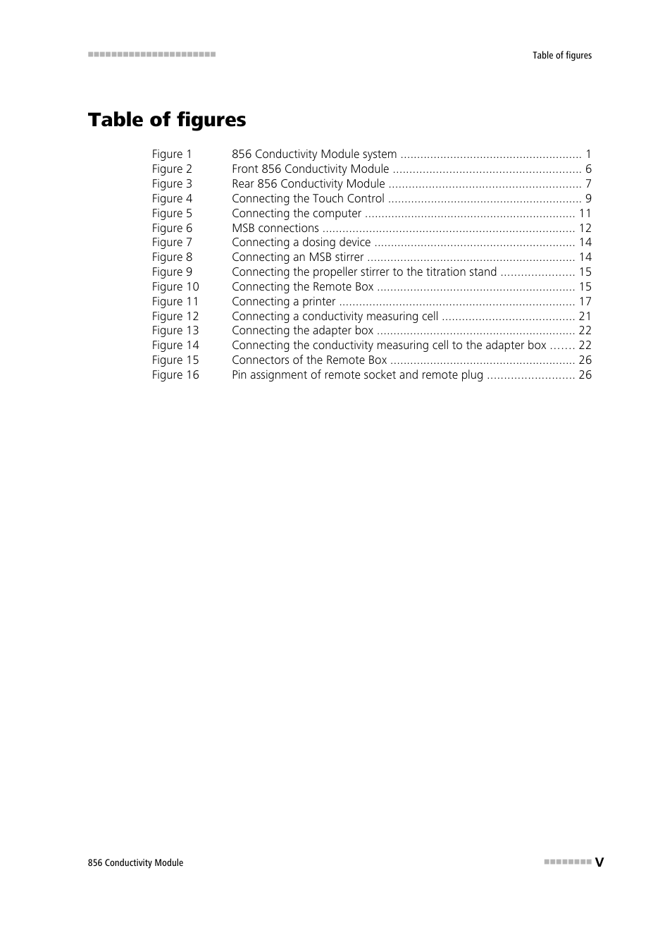 Table of figures | Metrohm 856 Conductivity Module User Manual | Page 7 / 46