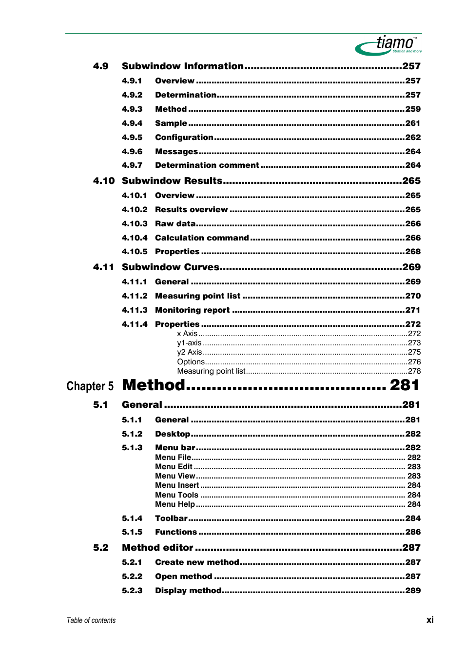 Method, Chapter 5 | Metrohm tiamo 1.3 Manual User Manual | Page 11 / 893