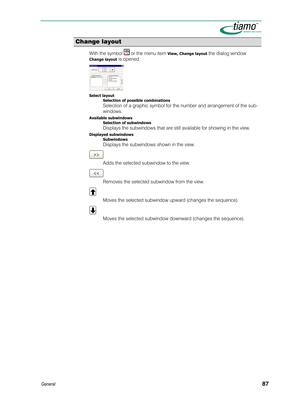 Change layout | Metrohm tiamo 1.3 Manual User Manual | Page 113 / 893