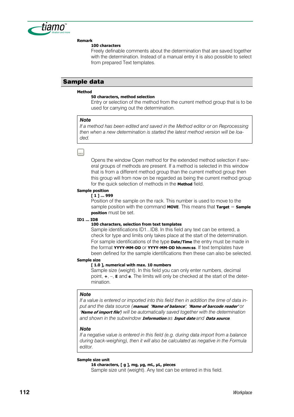 Sample data | Metrohm tiamo 1.3 Manual User Manual | Page 138 / 893