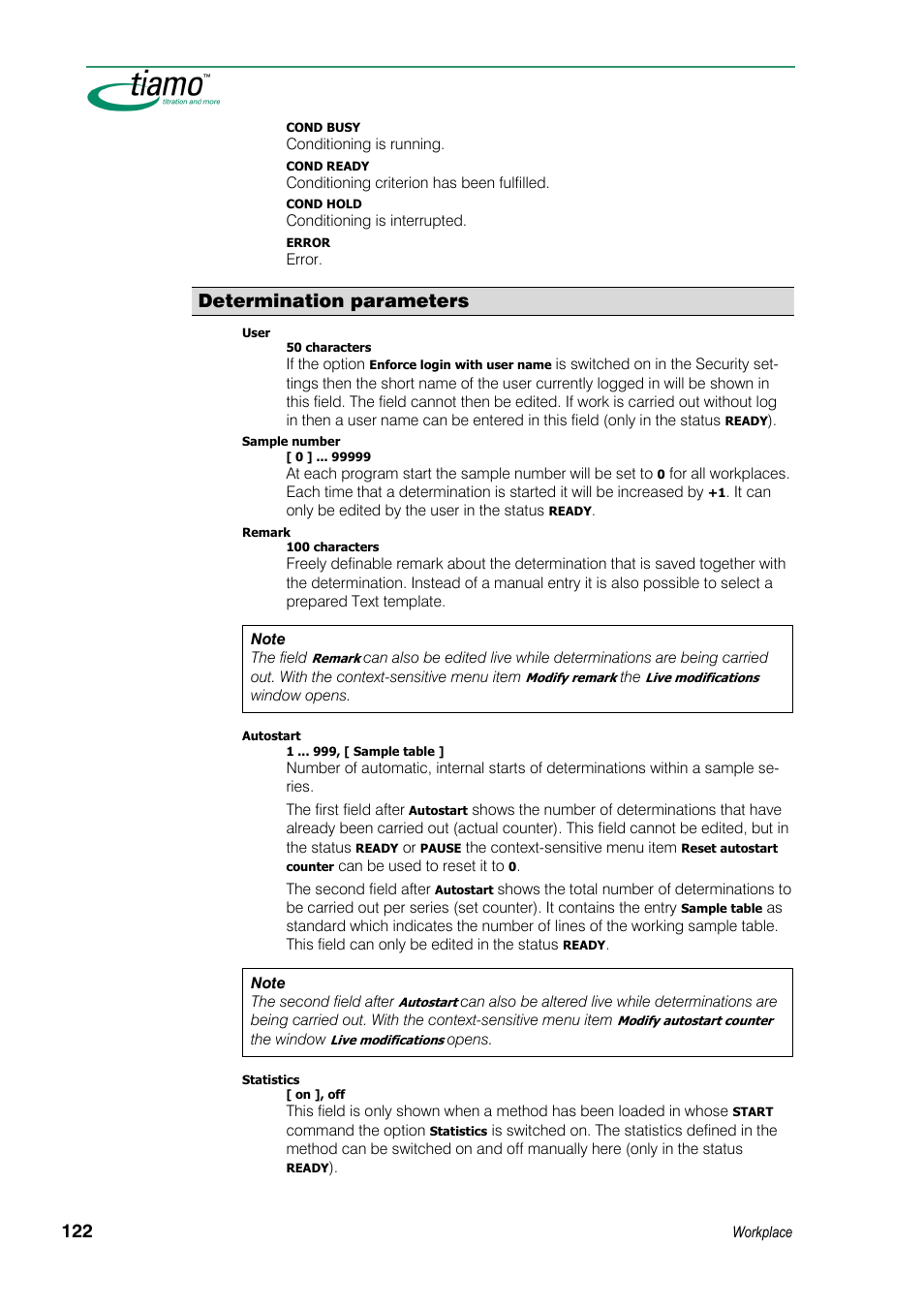 Determination parameters | Metrohm tiamo 1.3 Manual User Manual | Page 148 / 893