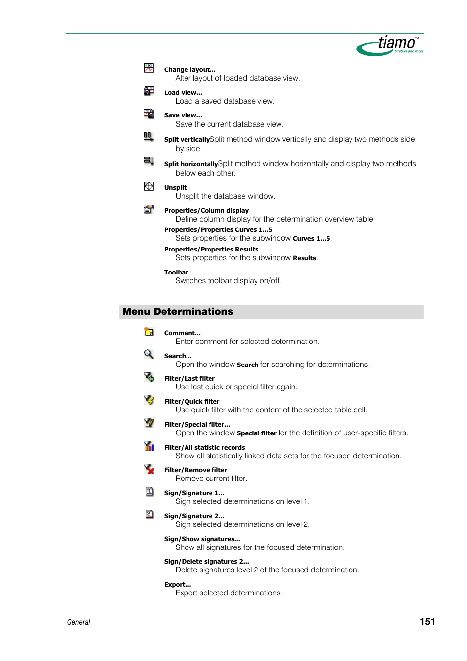 Menu determinations | Metrohm tiamo 1.3 Manual User Manual | Page 177 / 893