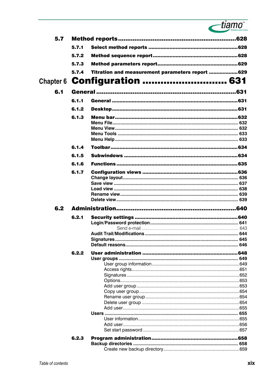 Configuration, Chapter 6 | Metrohm tiamo 1.3 Manual User Manual | Page 19 / 893