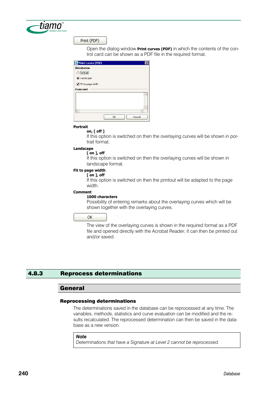 3 reprocess determinations, General, 3 reprocess determinations general | Metrohm tiamo 1.3 Manual User Manual | Page 266 / 893