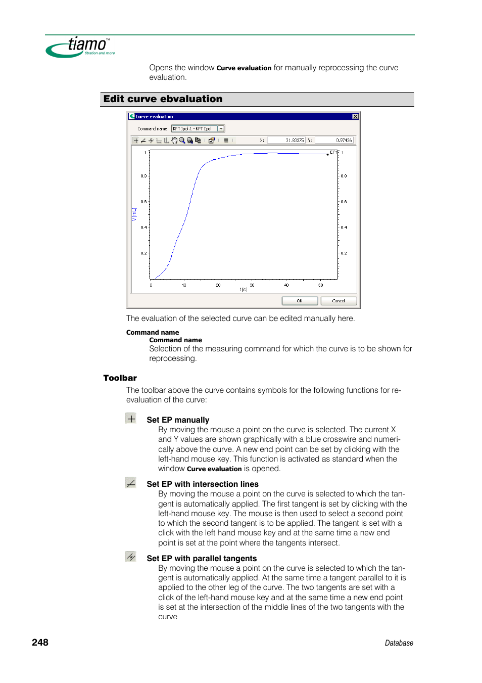 Edit curve ebvaluation | Metrohm tiamo 1.3 Manual User Manual | Page 274 / 893