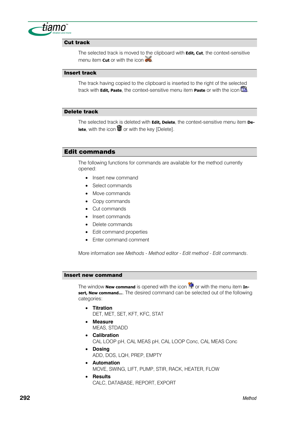 Edit commands | Metrohm tiamo 1.3 Manual User Manual | Page 318 / 893