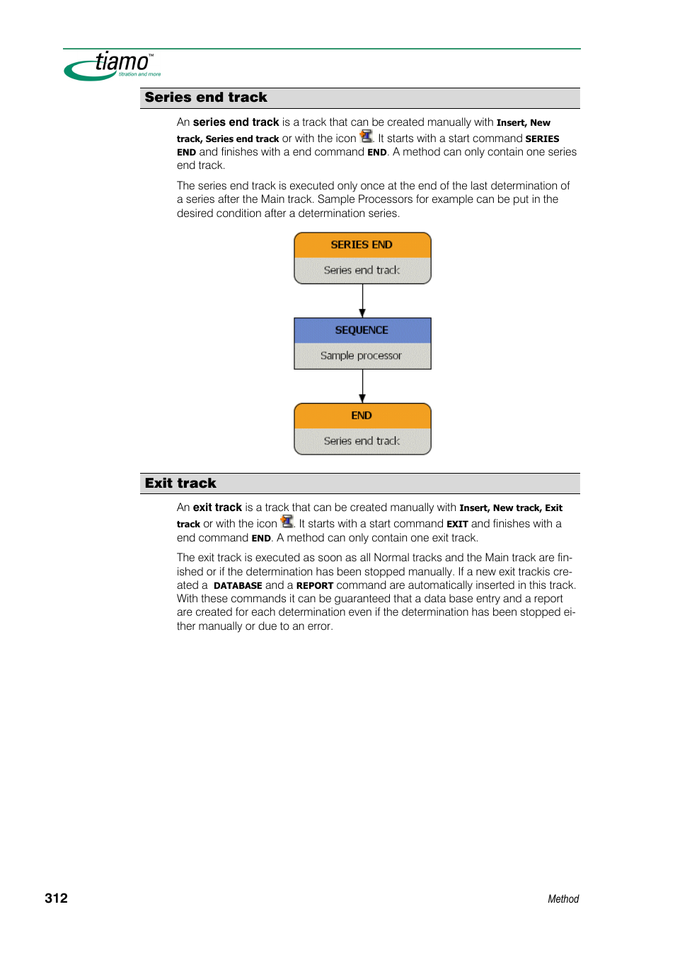 Series end track, Exit track | Metrohm tiamo 1.3 Manual User Manual | Page 338 / 893