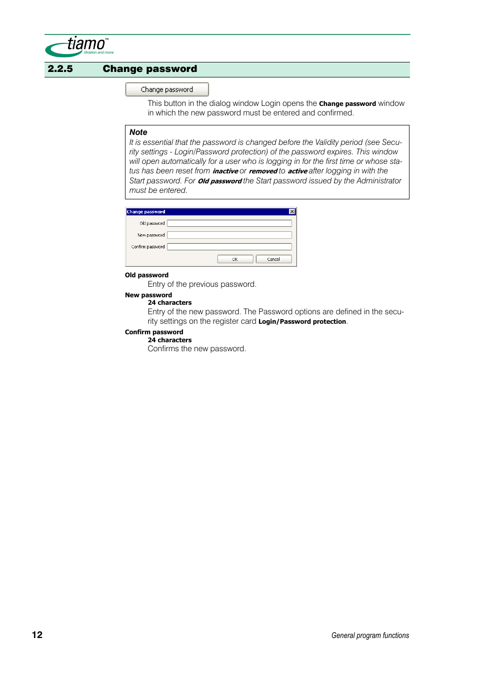 5 change password | Metrohm tiamo 1.3 Manual User Manual | Page 38 / 893