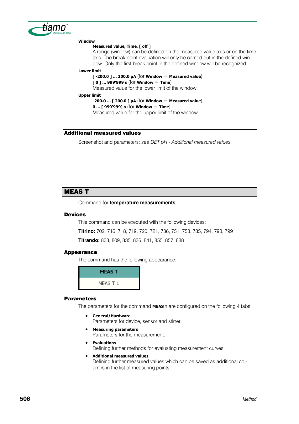 Meas t | Metrohm tiamo 1.3 Manual User Manual | Page 532 / 893