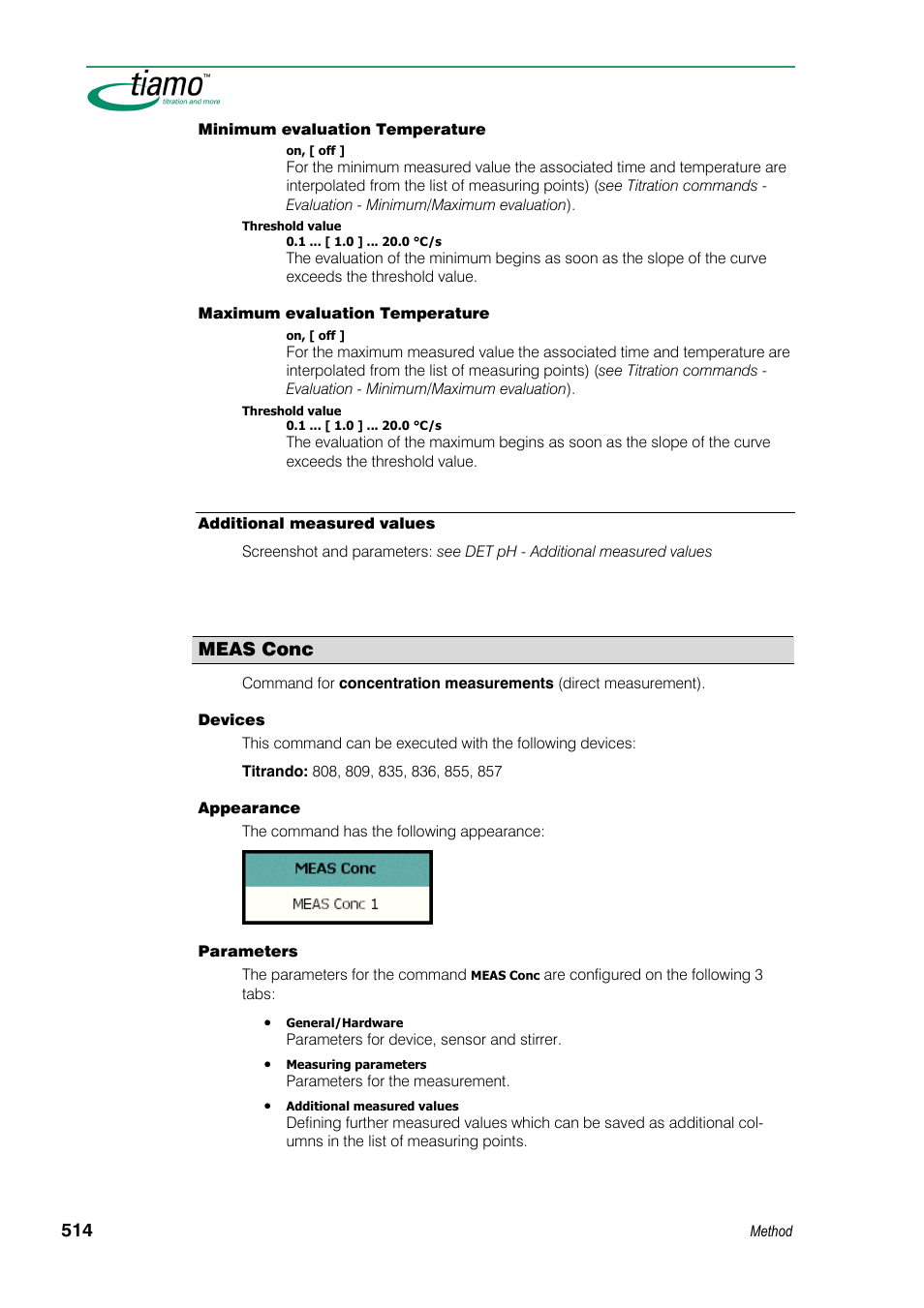 Meas conc | Metrohm tiamo 1.3 Manual User Manual | Page 540 / 893