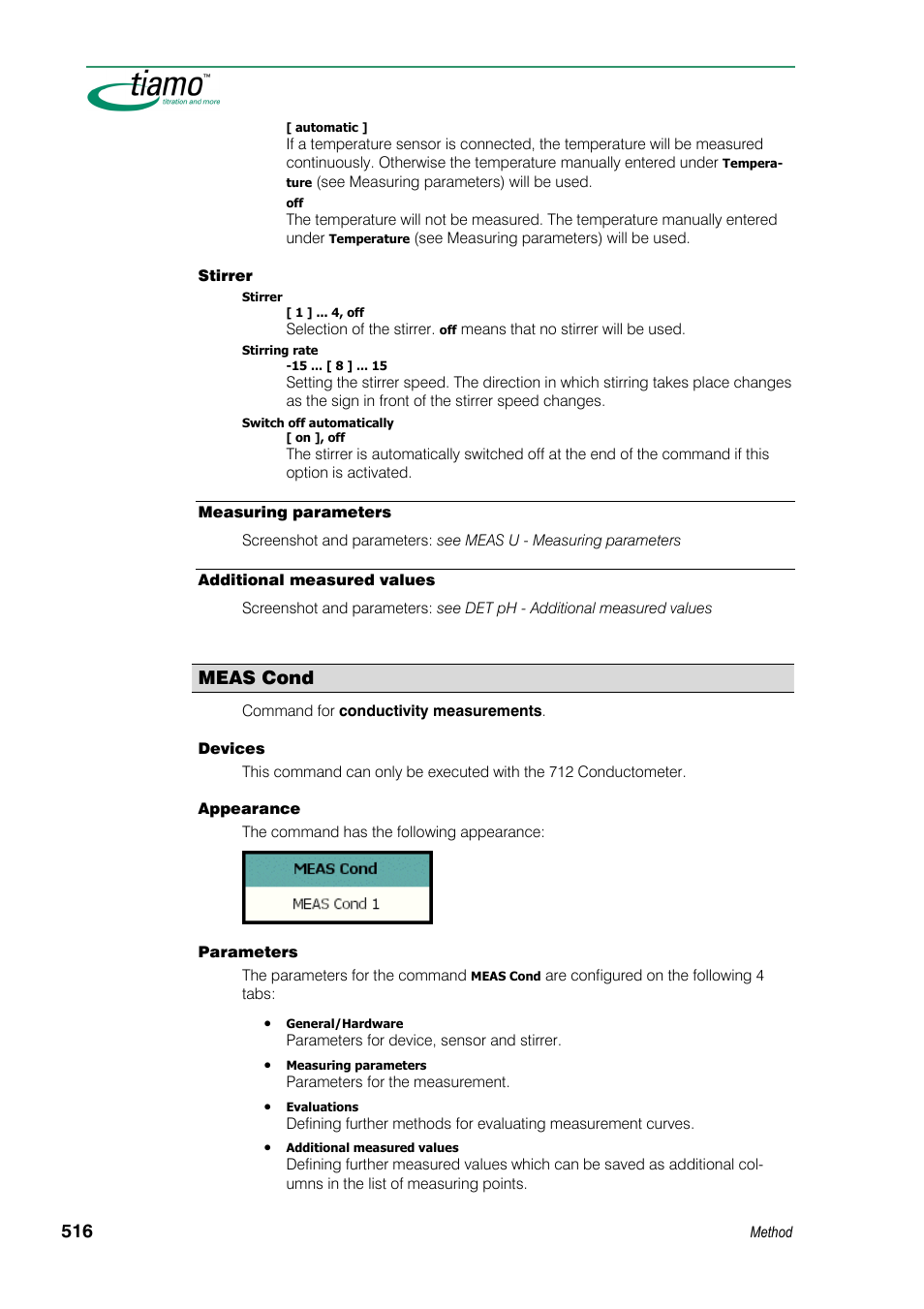 Meas cond | Metrohm tiamo 1.3 Manual User Manual | Page 542 / 893