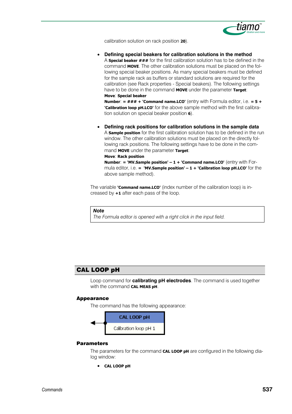 Cal loop ph | Metrohm tiamo 1.3 Manual User Manual | Page 563 / 893