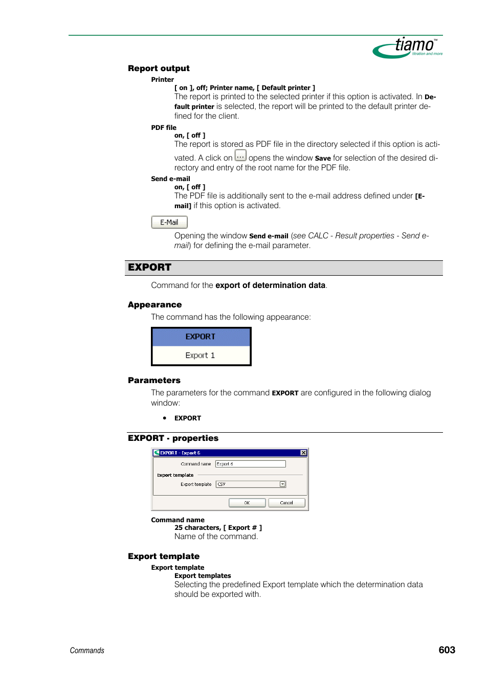 Export | Metrohm tiamo 1.3 Manual User Manual | Page 629 / 893