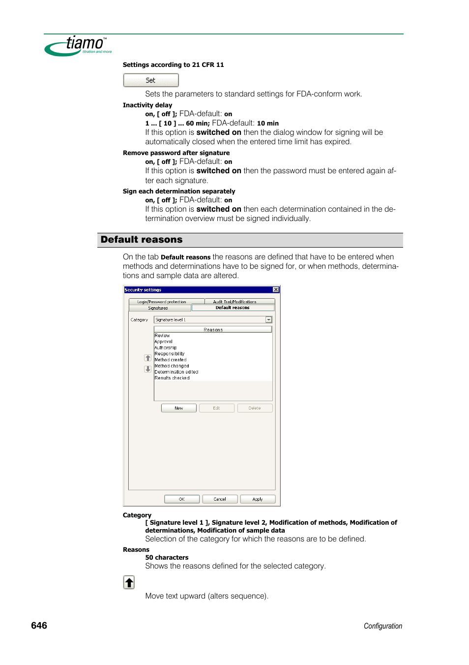 Default reasons | Metrohm tiamo 1.3 Manual User Manual | Page 672 / 893