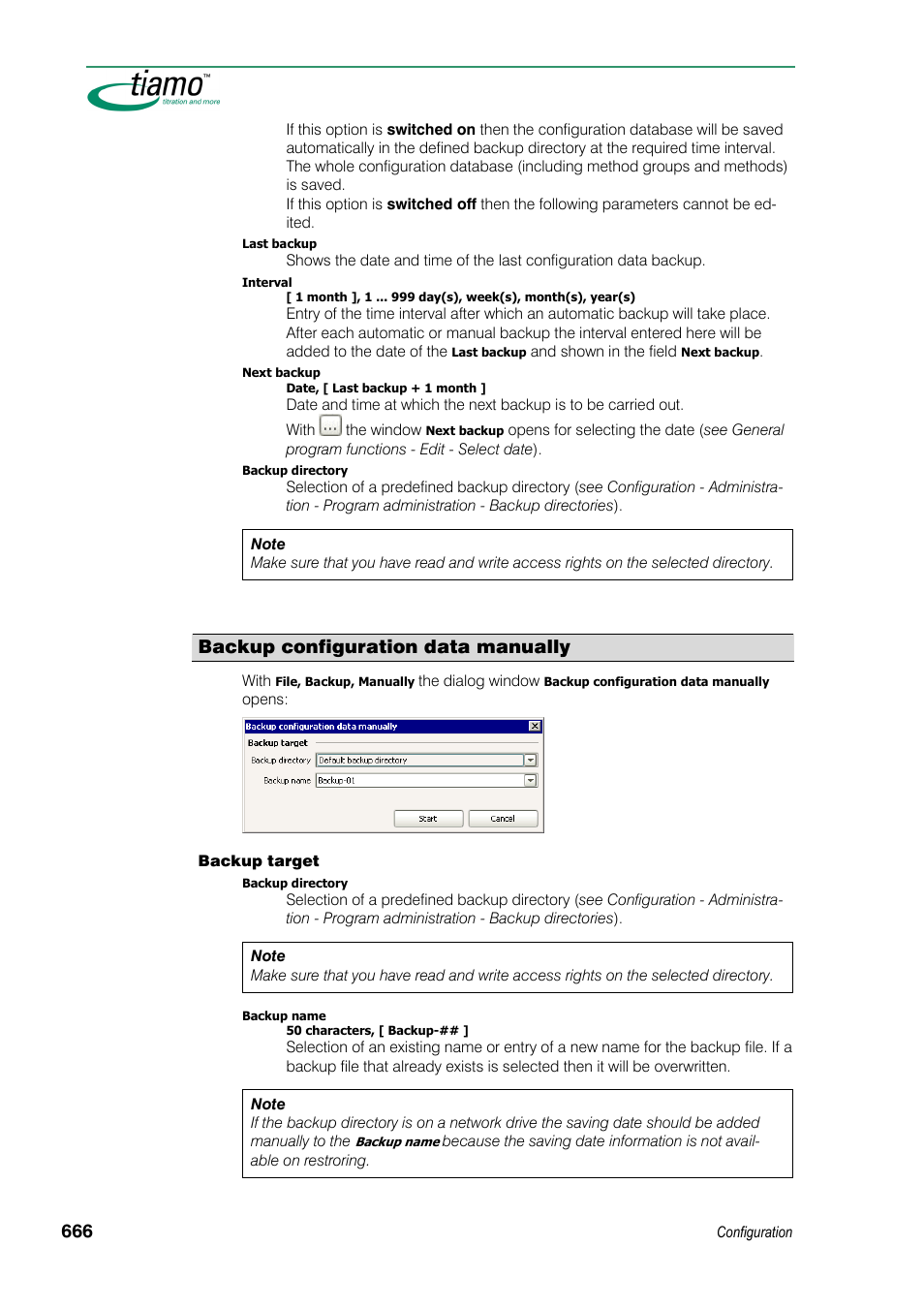 Backup configuration data manually | Metrohm tiamo 1.3 Manual User Manual | Page 692 / 893