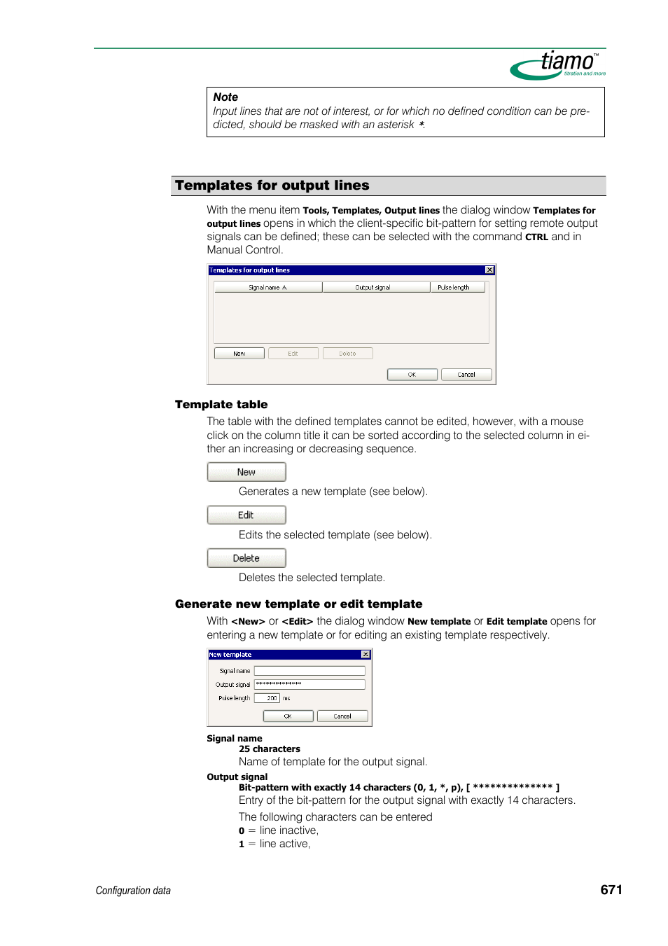 Templates for output lines | Metrohm tiamo 1.3 Manual User Manual | Page 697 / 893