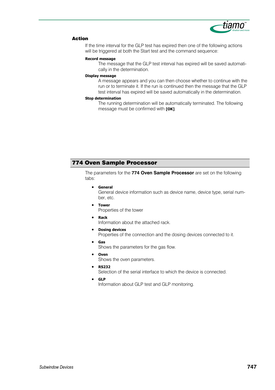 774 oven sample processor | Metrohm tiamo 1.3 Manual User Manual | Page 773 / 893