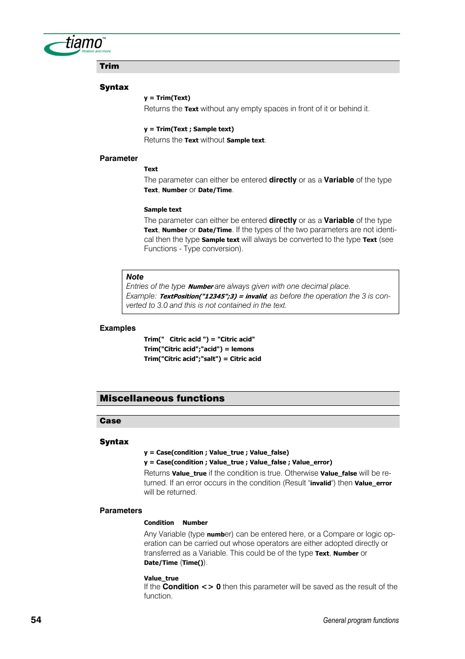 Miscellaneous functions | Metrohm tiamo 1.3 Manual User Manual | Page 80 / 893