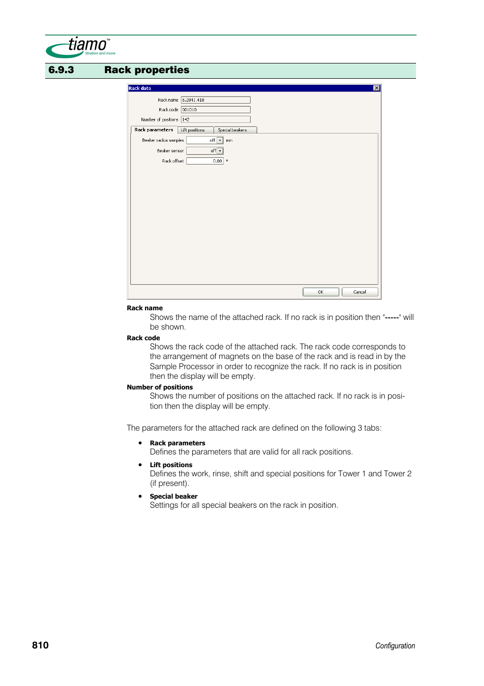 3 rack properties | Metrohm tiamo 1.3 Manual User Manual | Page 836 / 893