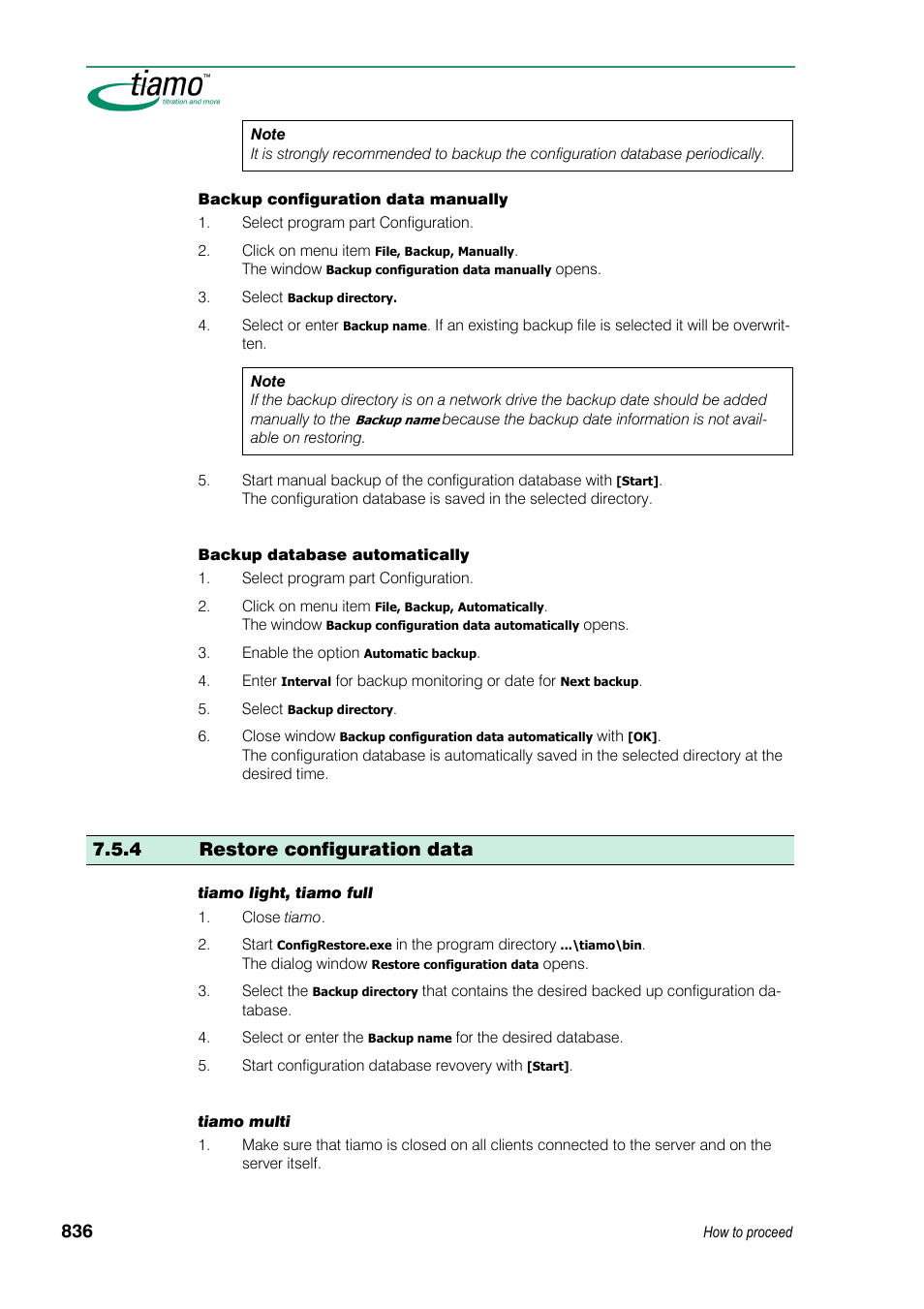 4 restore configuration data | Metrohm tiamo 1.3 Manual User Manual | Page 862 / 893