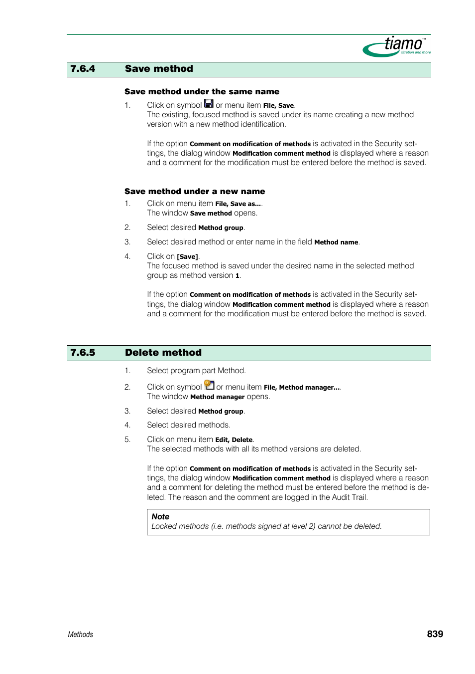 4 save method, 5 delete method | Metrohm tiamo 1.3 Manual User Manual | Page 865 / 893