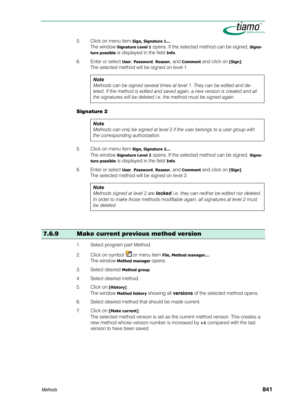 9 make current previous method version | Metrohm tiamo 1.3 Manual User Manual | Page 867 / 893