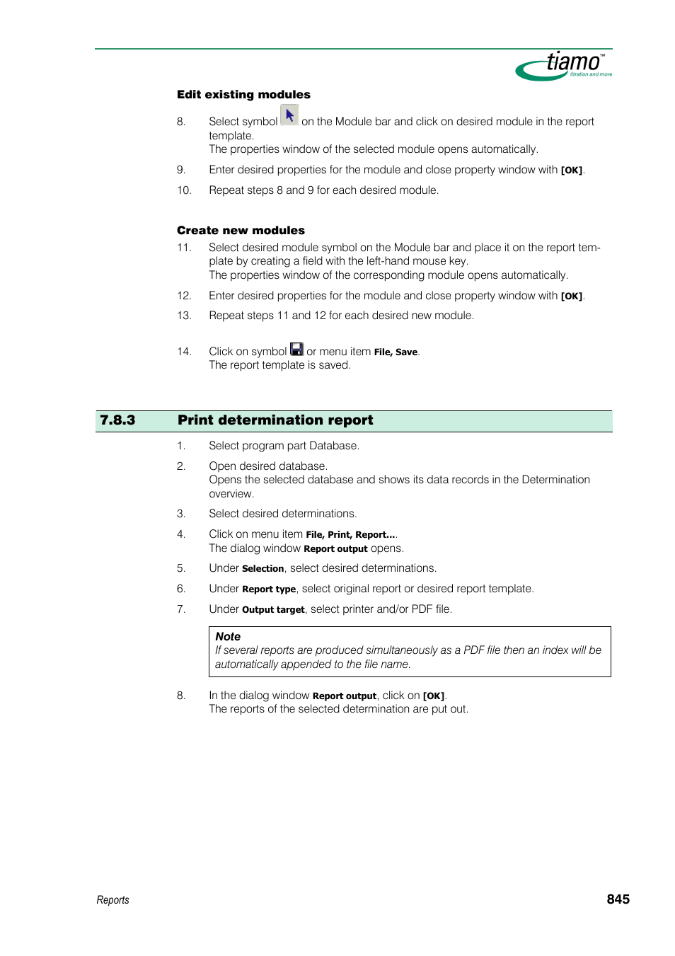 3 print determination report | Metrohm tiamo 1.3 Manual User Manual | Page 871 / 893